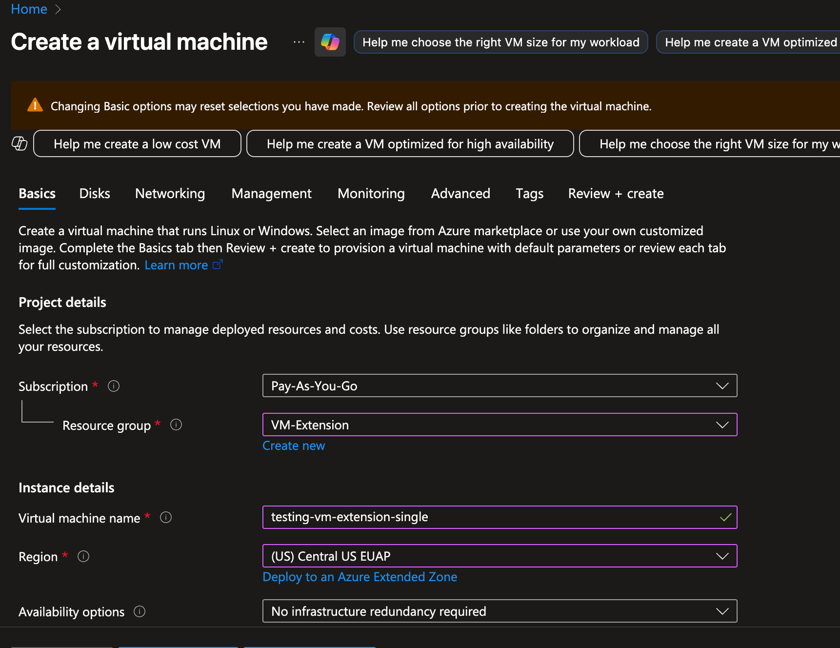 Create a virtual machine